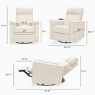 Willa Deluxe Power Recliner and Swivel Glider with Heat and Massage - Tots to Teens Furniture