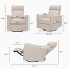 Willa Deluxe Power Recliner and Swivel Glider with Heat and Massage - Tots to Teens Furniture