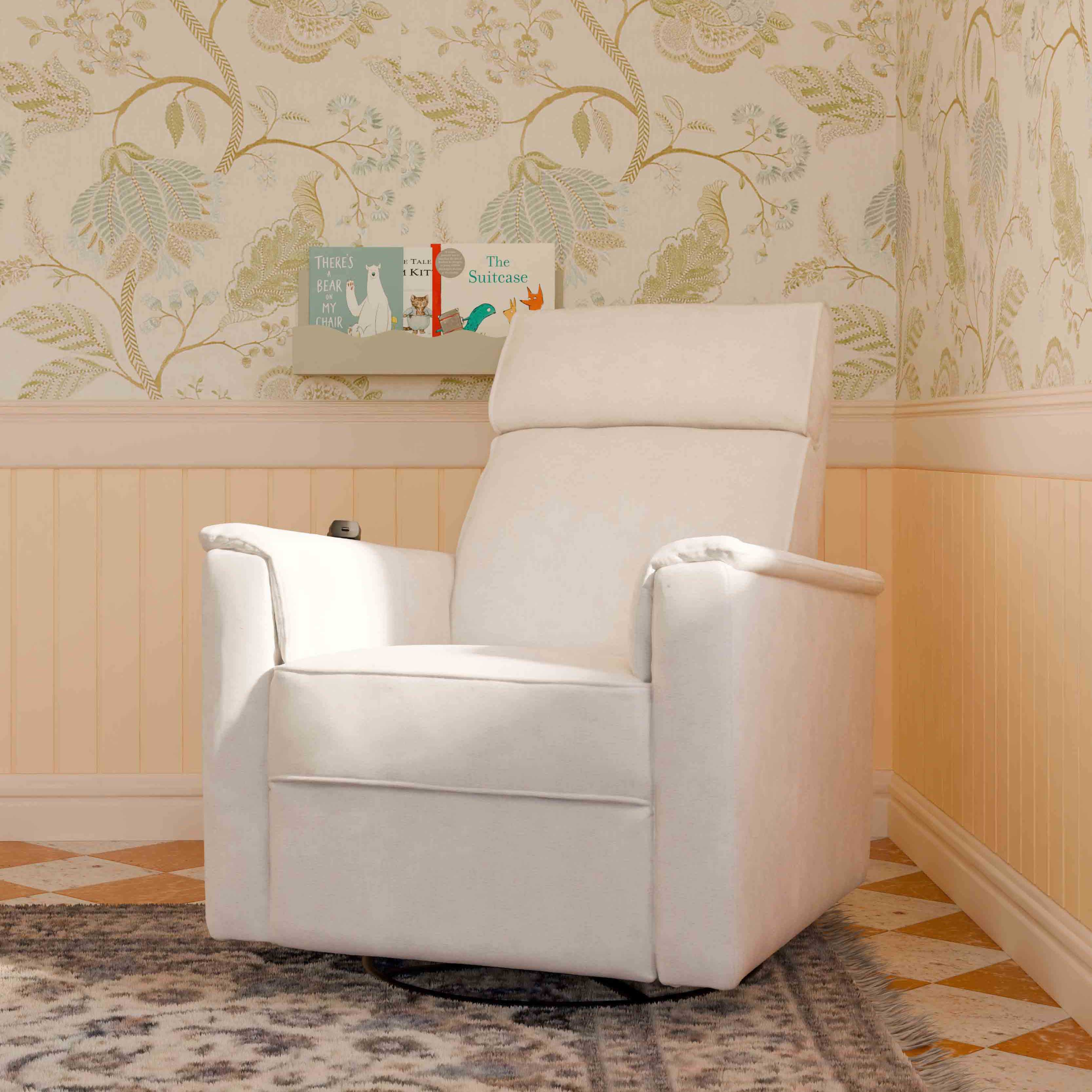 Willa Deluxe Power Recliner and Swivel Glider with Heat and Massage - Tots to Teens Furniture