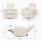 Willa Deluxe Power Recliner and Swivel Glider with Heat and Massage - Tots to Teens Furniture