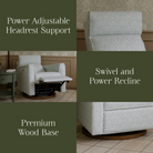 Willa Plus Power Glider Recliner w/ Power Headrest - Tots to Teens Furniture