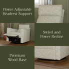 Willa Plus Power Glider Recliner w/ Power Headrest - Tots to Teens Furniture