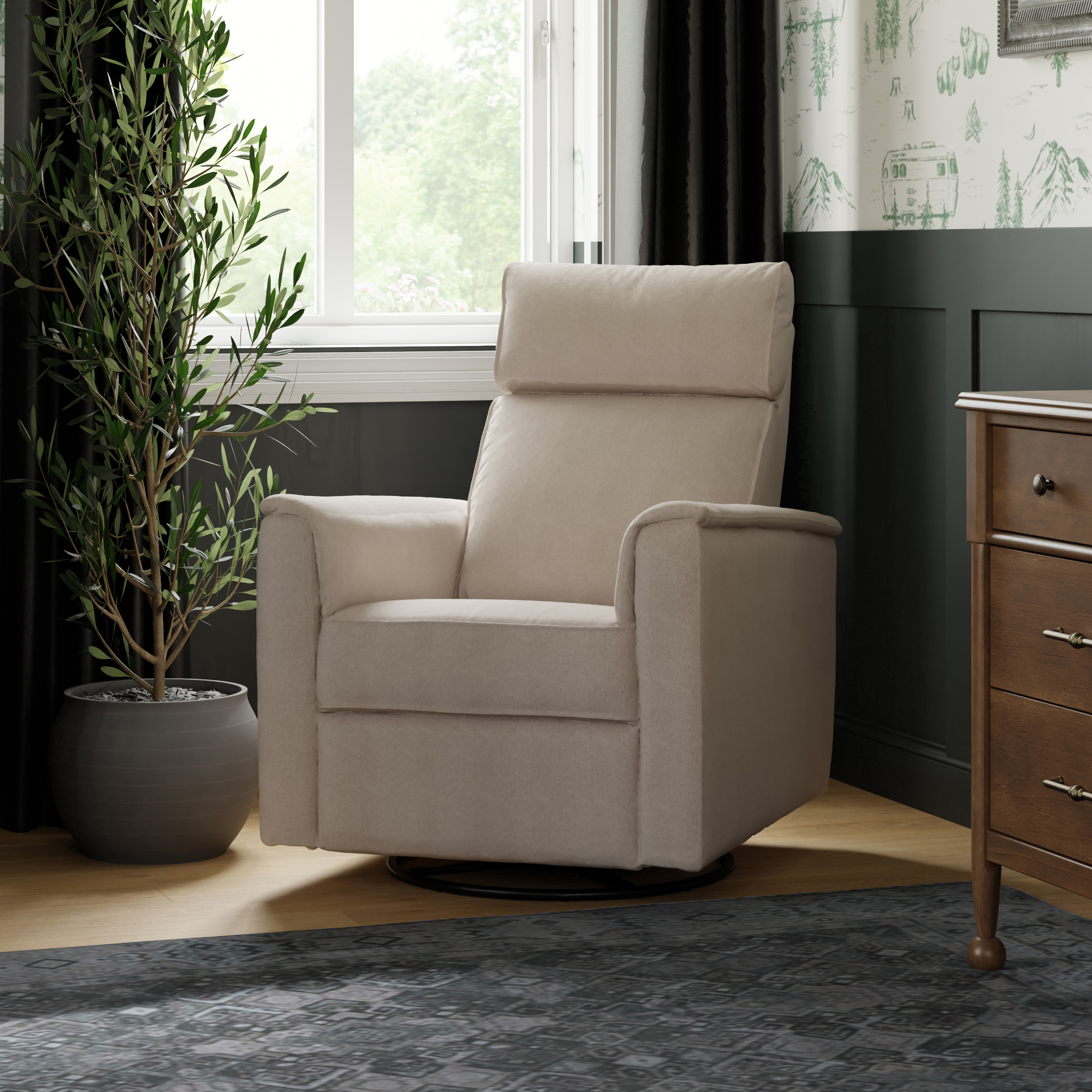 Willa Plus Power Glider Recliner w/ Power Headrest - Tots to Teens Furniture