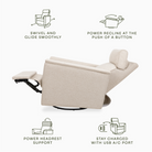 Willa Plus Power Glider Recliner w/ Power Headrest - Tots to Teens Furniture