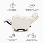 Willa Plus Power Glider Recliner w/ Power Headrest - Tots to Teens Furniture