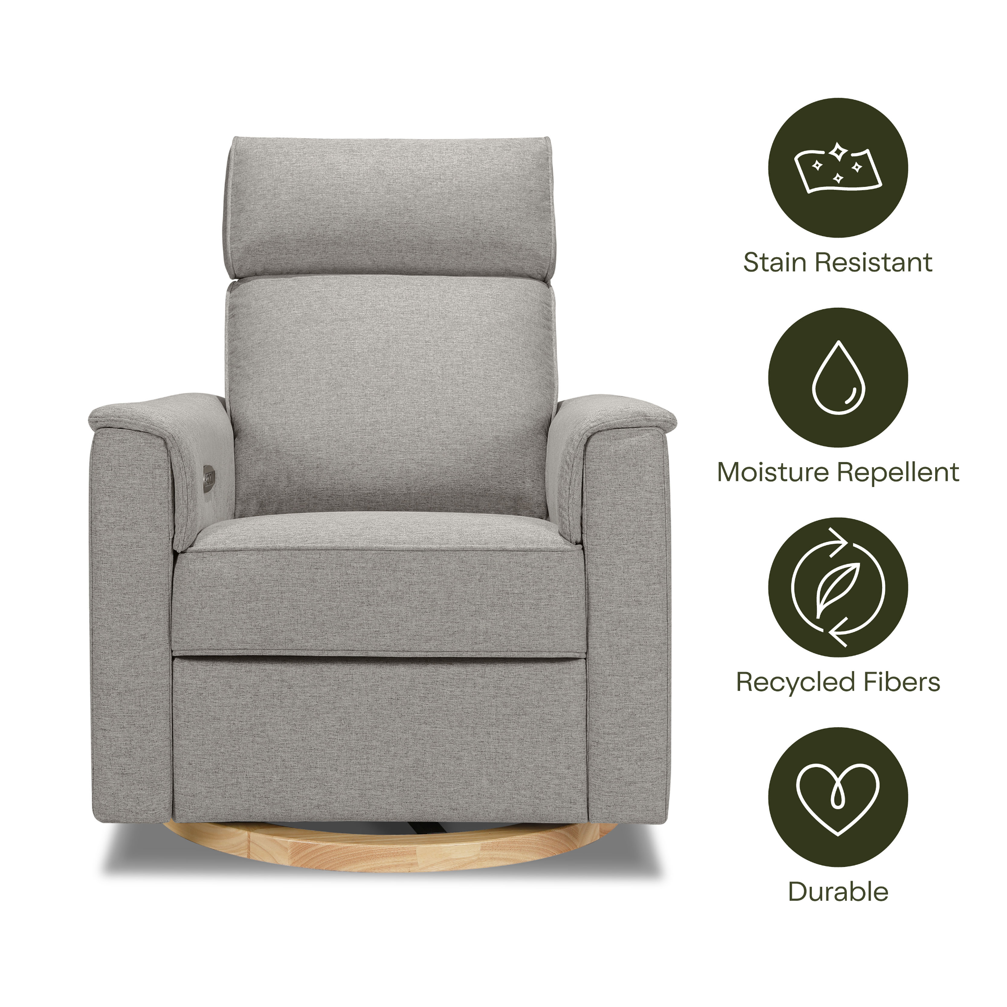 Willa Plus Power Glider Recliner w/ Power Headrest - Tots to Teens Furniture