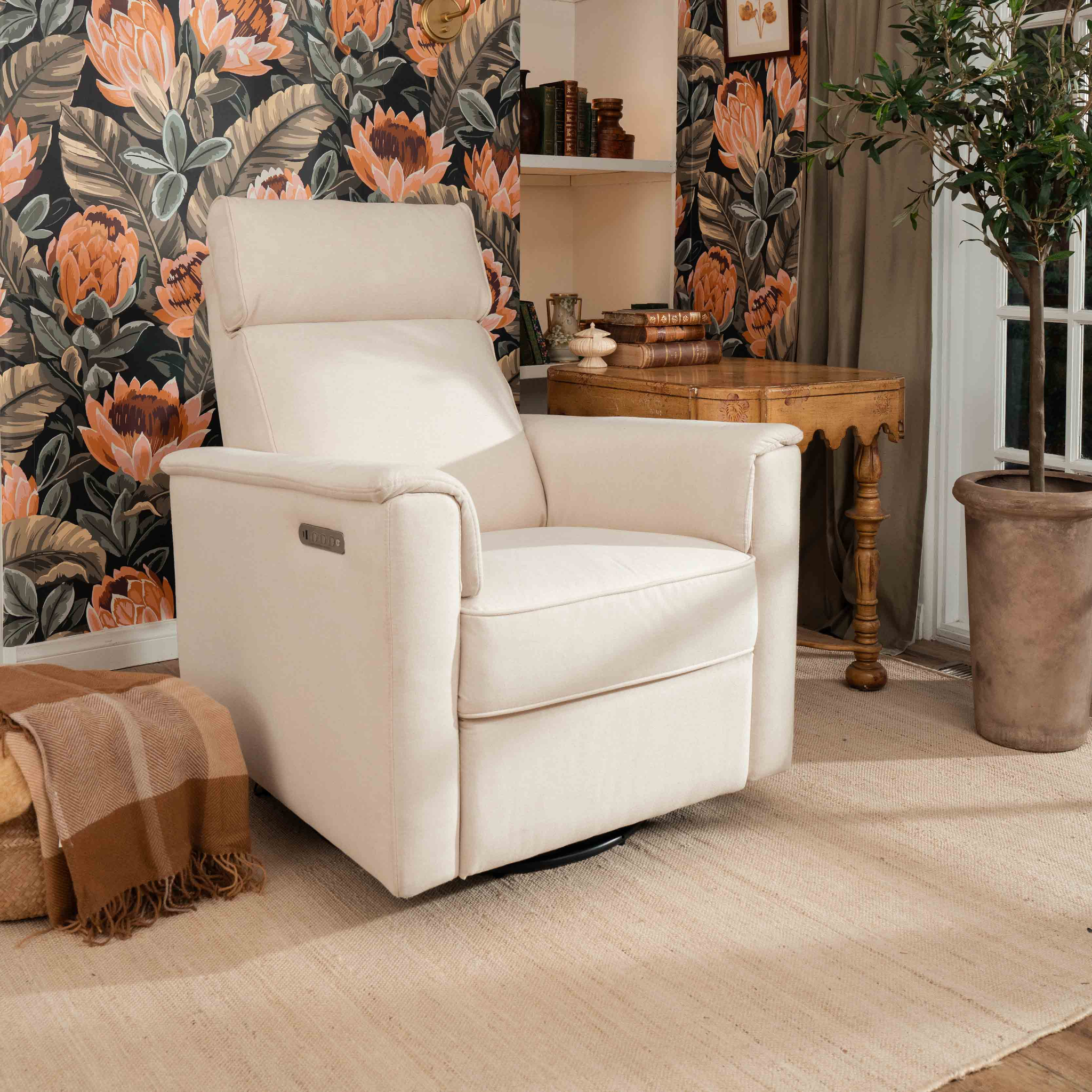 Willa Pro Power Recliner and Swivel Glider - Tots to Teens Furniture