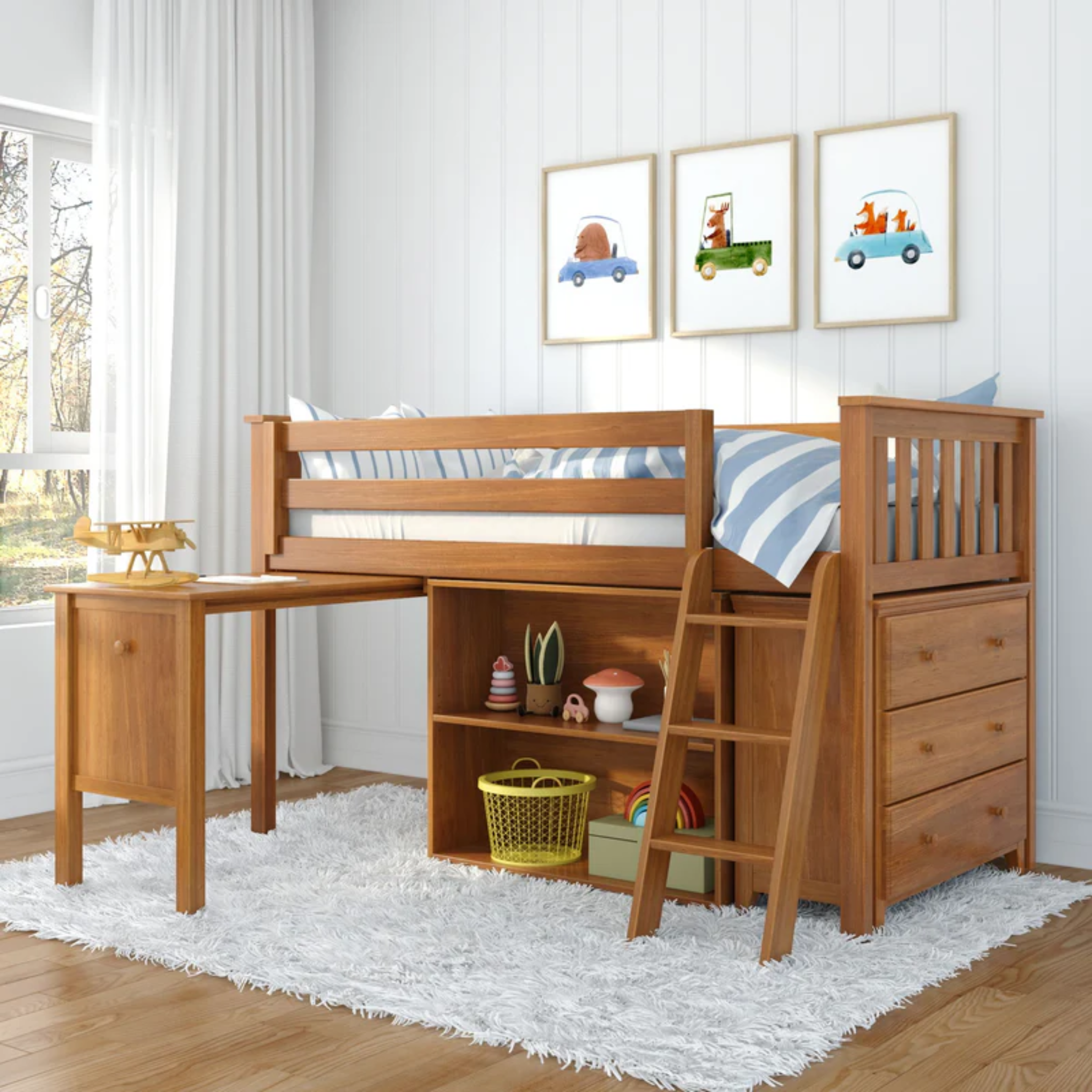 Kent - Twin/Full Bunk Bed w/Angle Ladder - Tots to Teens Furniture
