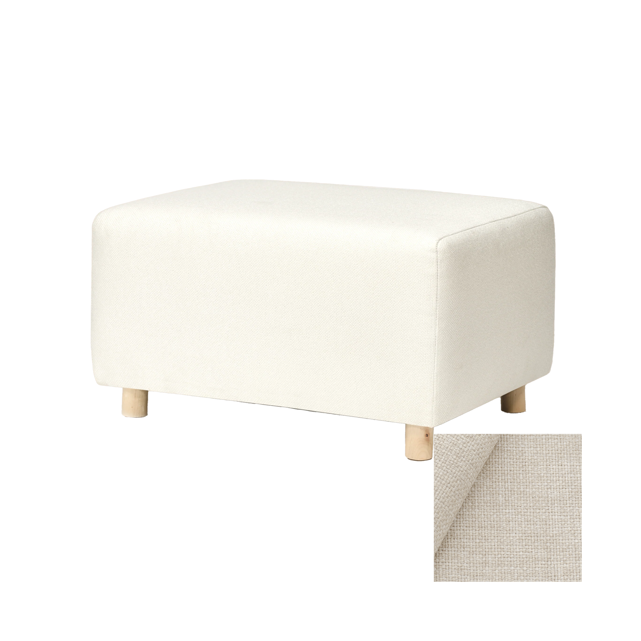 Oilo Ollie Ottoman a Chair and a Half - Stationary Rectangle Ottoman With Wood Legs - Tots to Teens Furniture