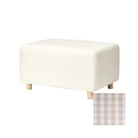 Oilo Ollie Ottoman a Chair and a Half - Stationary Rectangle Ottoman With Wood Legs - Tots to Teens Furniture