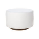 Stationary Oval Ottoman with Wood Base - Tots to Teens Furniture