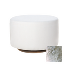 Oilo Small Stationary Oval Ottoman With Wood Base - Tots to Teens Furniture
