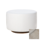 Oilo Small Stationary Oval Ottoman With Wood Base - Tots to Teens Furniture