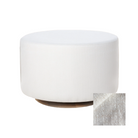 Oilo Small Stationary Oval Ottoman With Wood Base - Tots to Teens Furniture