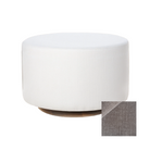 Oilo Small Stationary Oval Ottoman With Wood Base - Tots to Teens Furniture