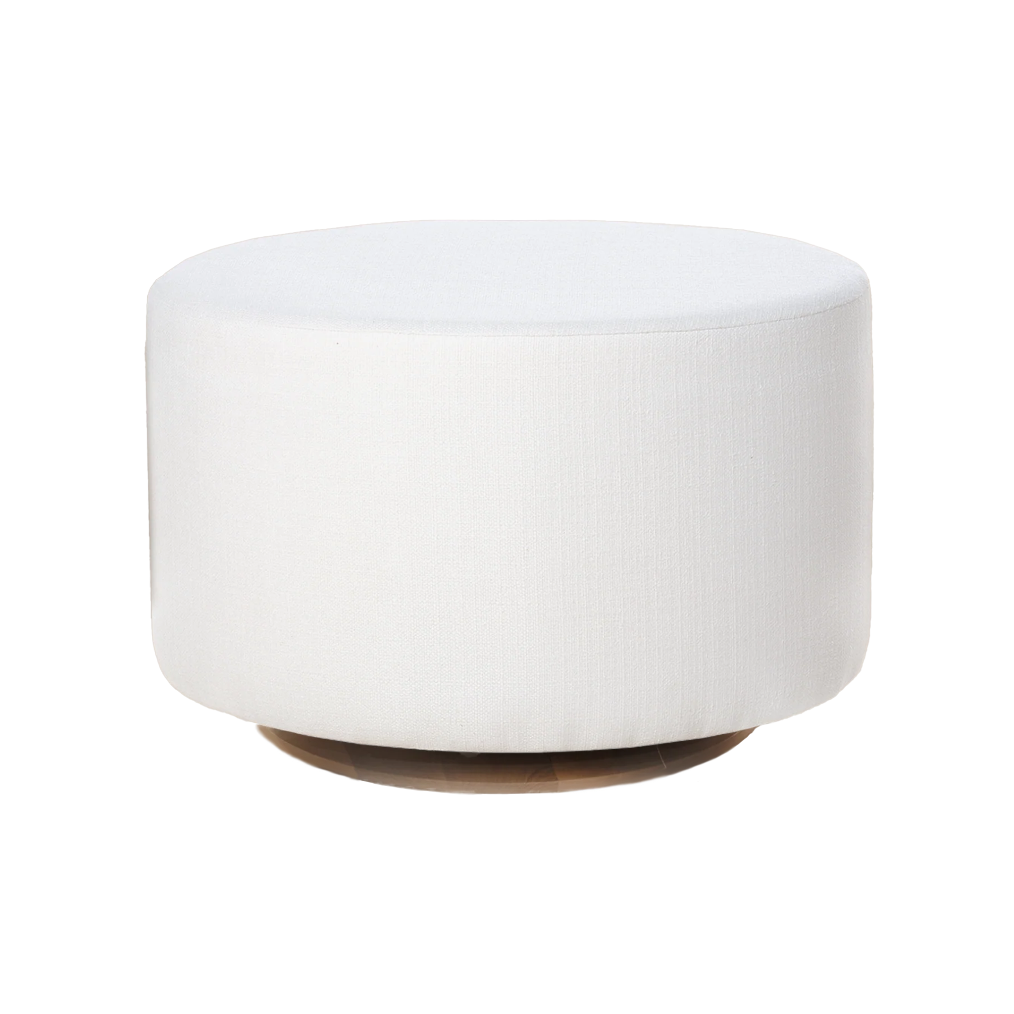 Oilo Small Stationary Oval Ottoman With Wood Base - Tots to Teens Furniture