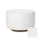 Oilo Small Stationary Oval Ottoman With Wood Base - Tots to Teens Furniture