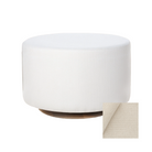 Oilo Small Stationary Oval Ottoman With Wood Base - Tots to Teens Furniture
