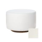 Oilo Small Stationary Oval Ottoman With Wood Base - Tots to Teens Furniture