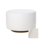Oilo Small Stationary Oval Ottoman With Wood Base - Tots to Teens Furniture