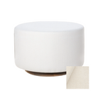 Oilo Small Stationary Oval Ottoman With Wood Base - Tots to Teens Furniture