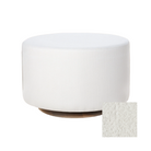Oilo Small Stationary Oval Ottoman With Wood Base - Tots to Teens Furniture