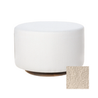 Oilo Small Stationary Oval Ottoman With Wood Base - Tots to Teens Furniture