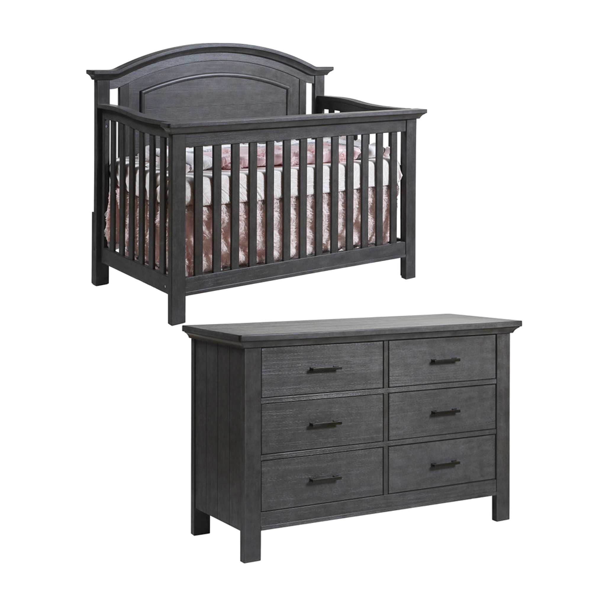 grey crib with dresser Como Arch Top Forever + Bundle veterans_day_sale