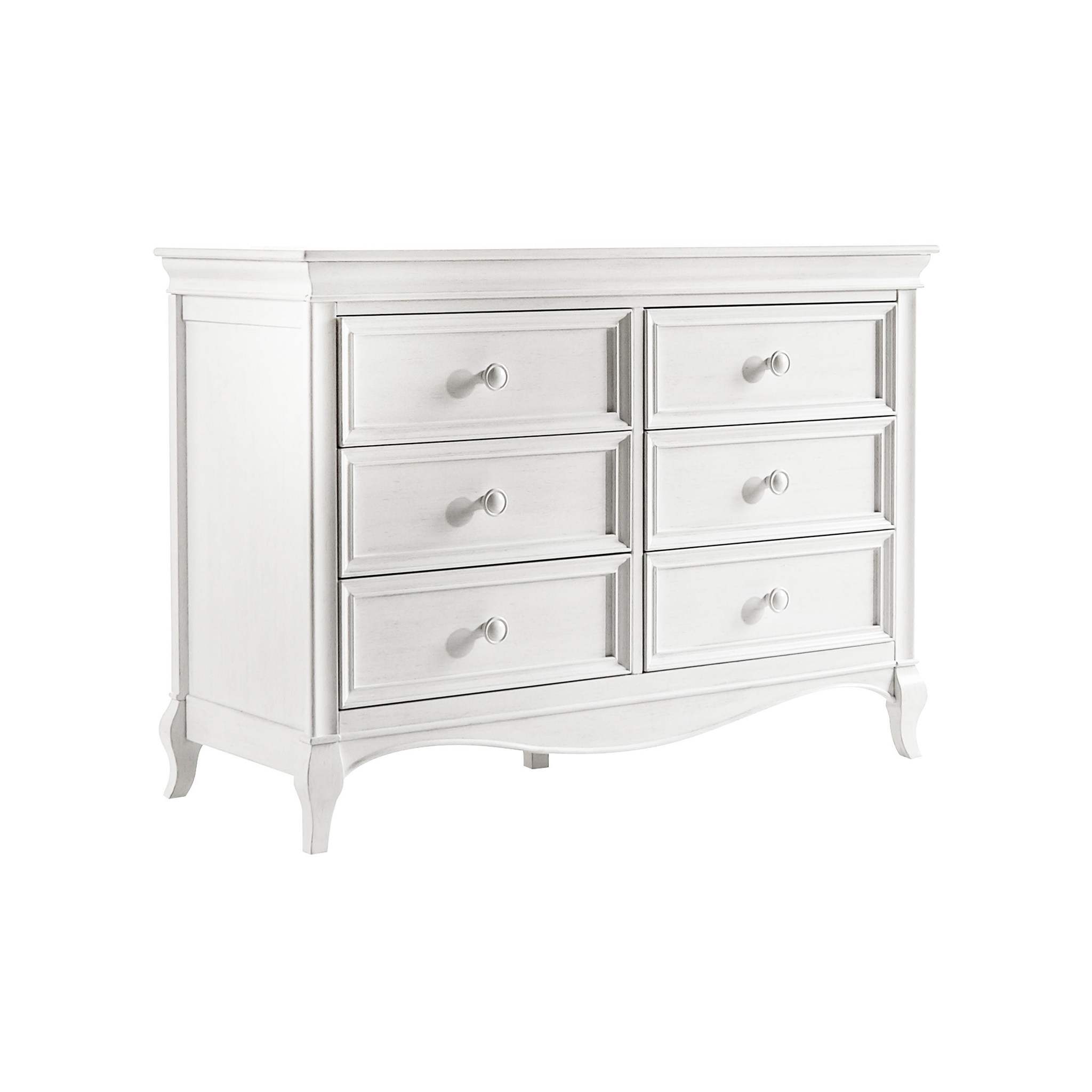 Diamante Double Dresser in Vintage White Tots to Teens Furniture