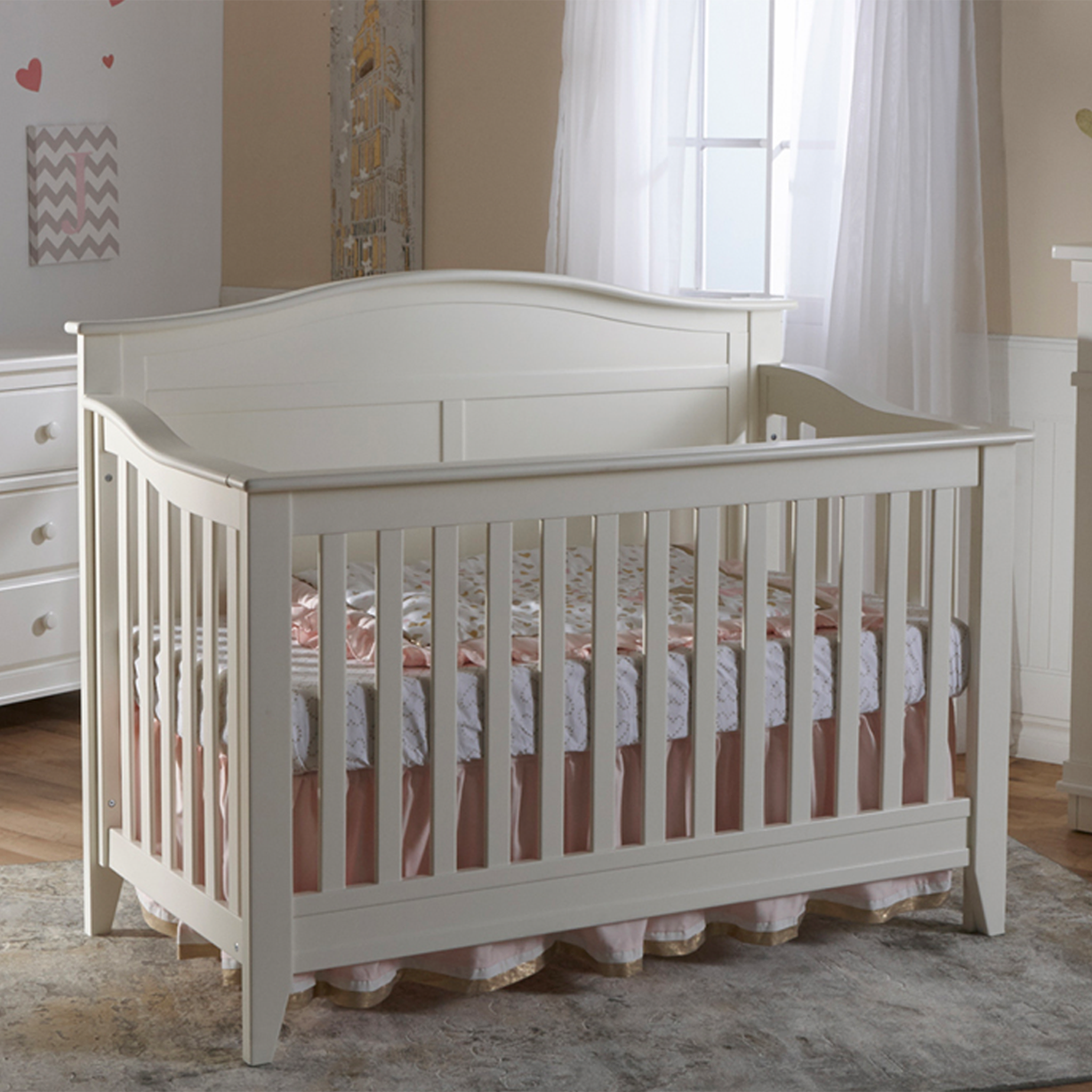 Napoli Curved Top Forever Convertible Crib - Tots to Teens Furniture
