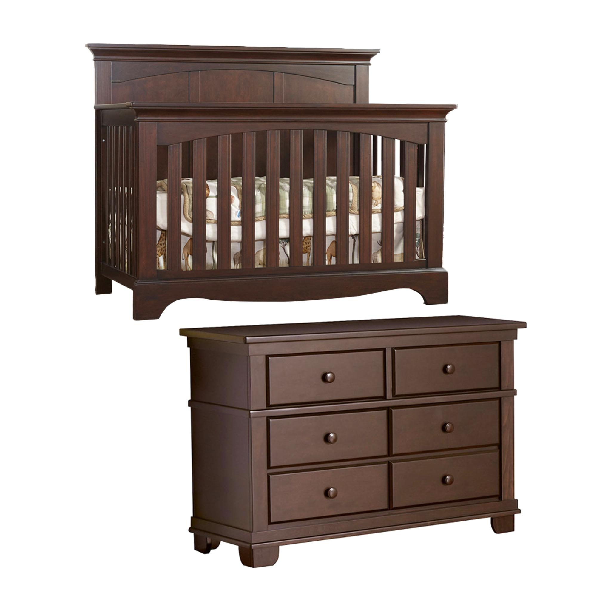 Torino Full Panel Forever Crib Dresser Bundle Tots to Teens Furniture