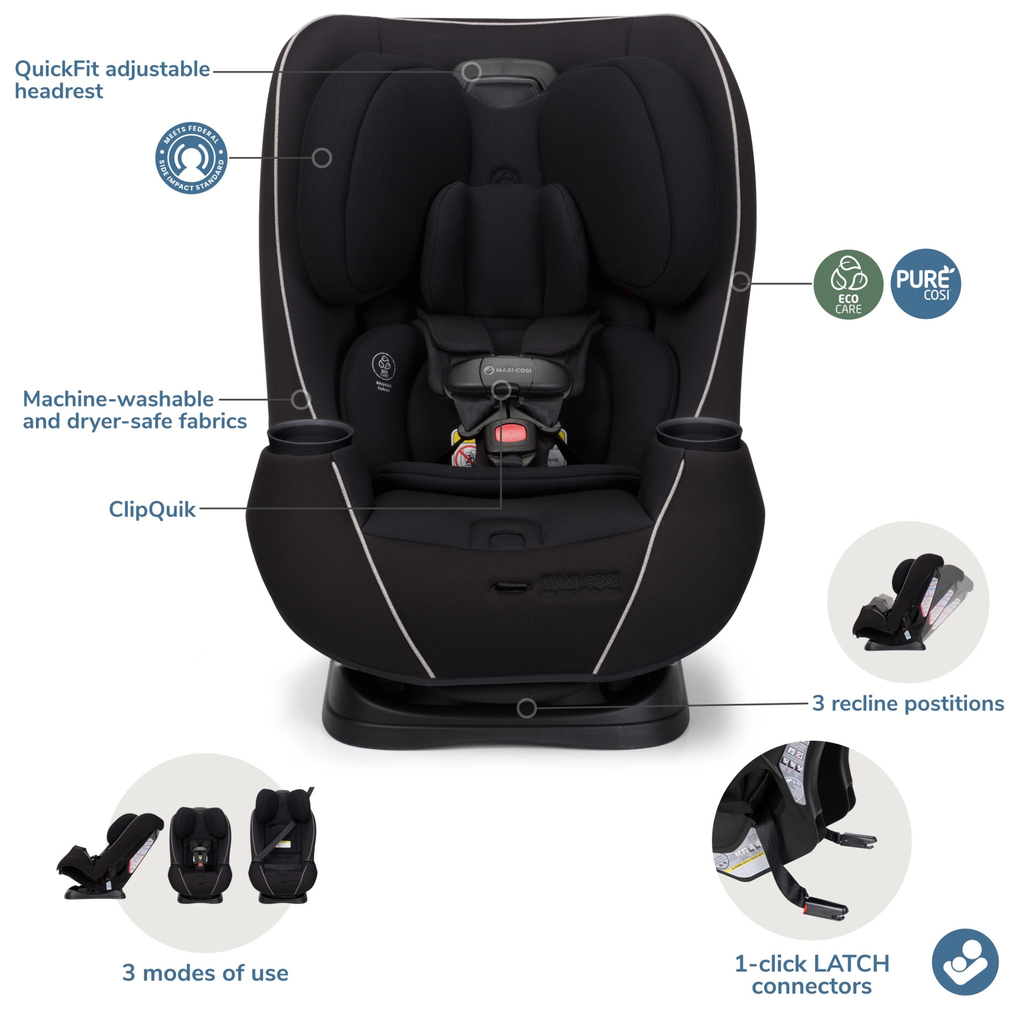 Pria Max All-in-One Convertible Car Seat | Tots to Teens Furniture