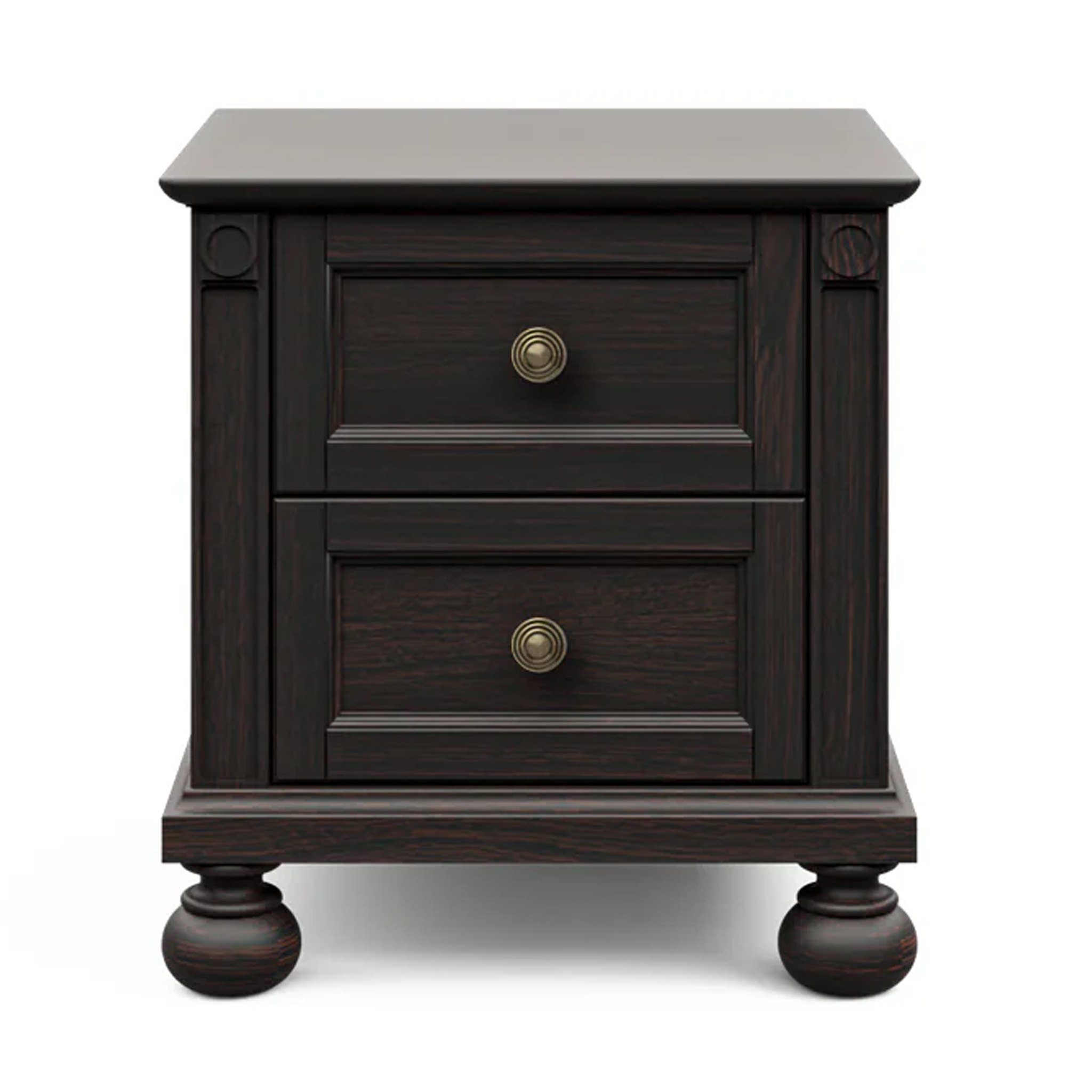 Romina Dakota 2 Drawer Nightstand Bruno Rosso Bronze - Tots to Teens Furniture