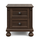 Romina Dakota 2 Drawer Nightstand Nocello Pewter - Tots to Teens Furniture