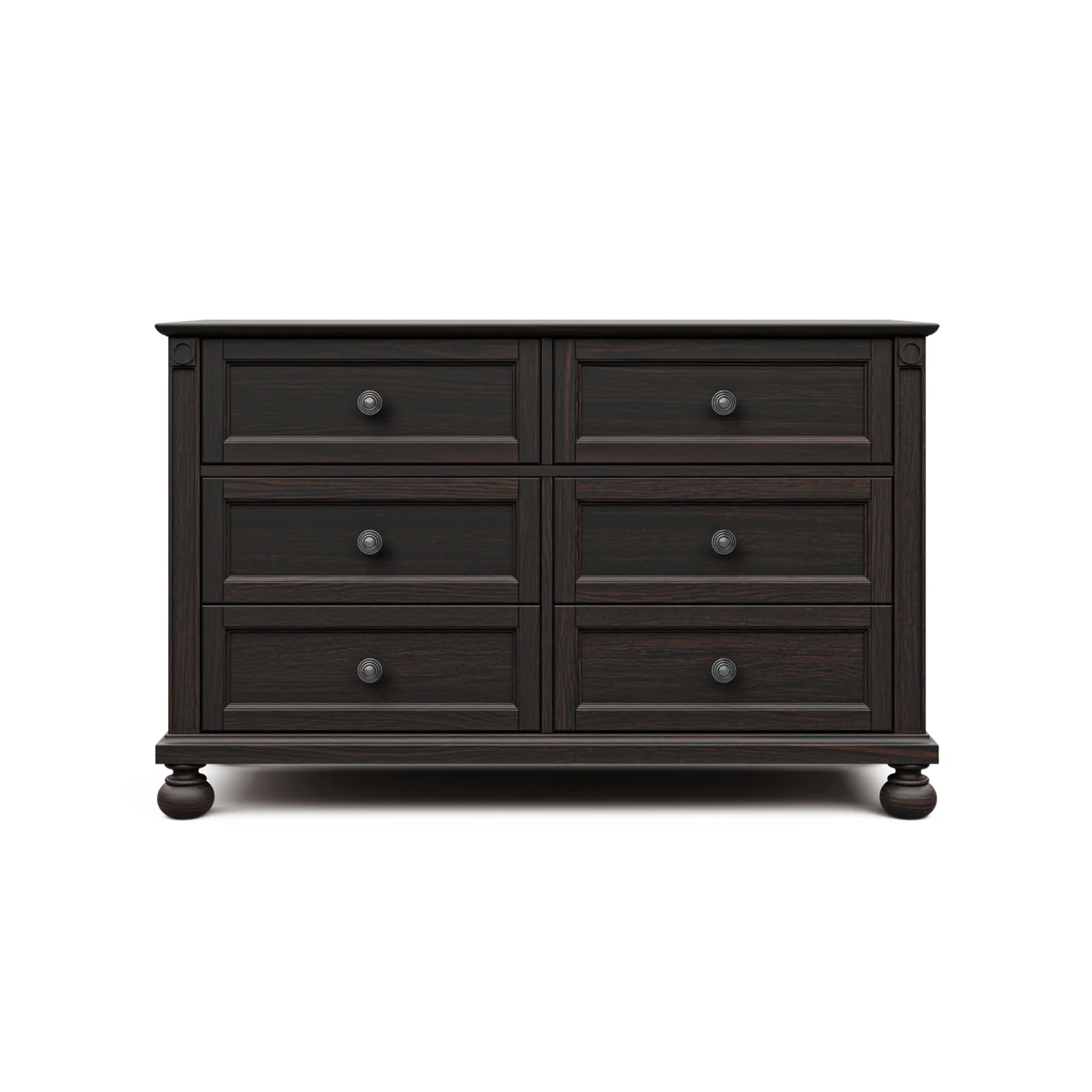 Romina Dakota Double Dresser Bruno Rosso Pewter - Tots to Teens Furniture