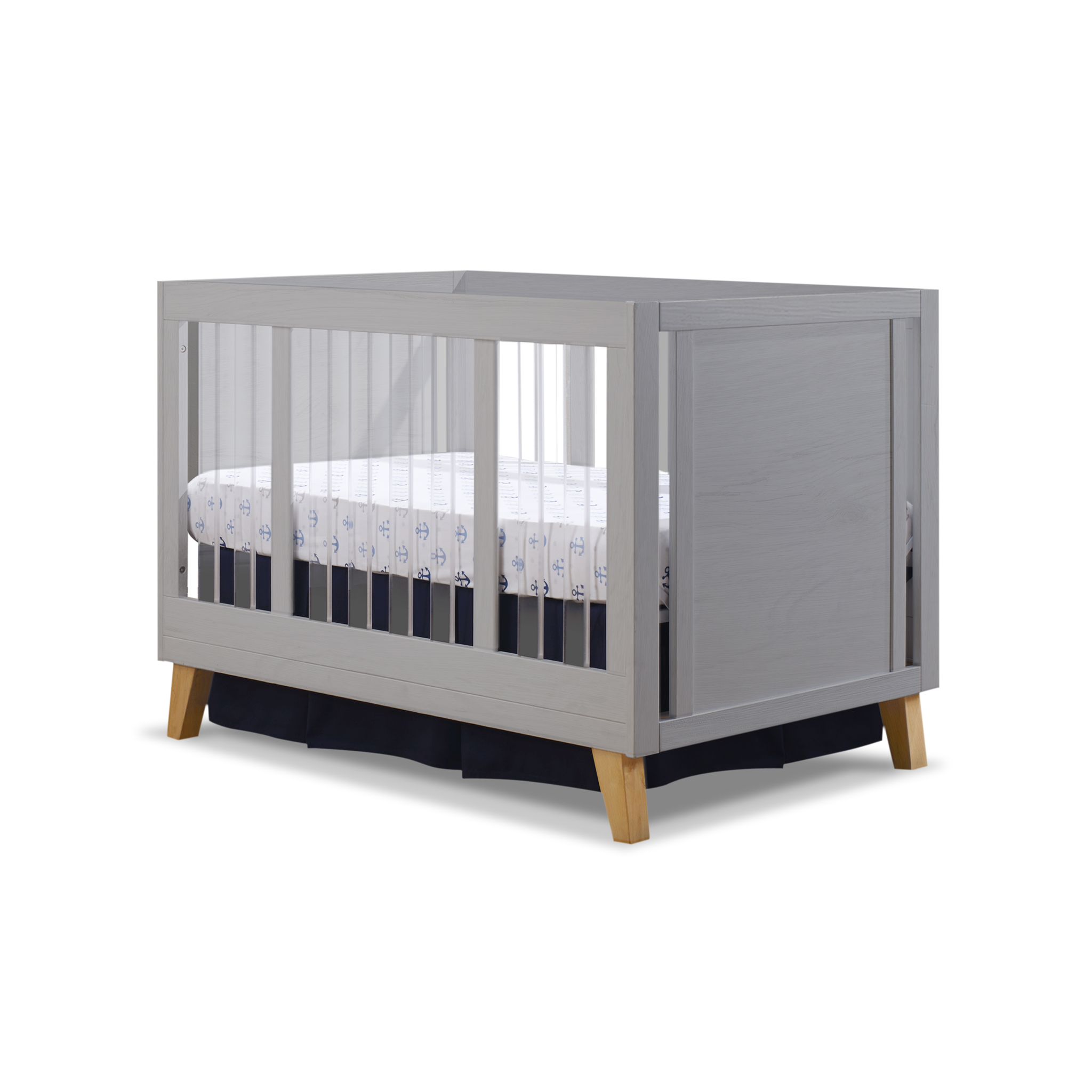 Acrylic Uptown Panel Crib - Tots to Teens Furniture