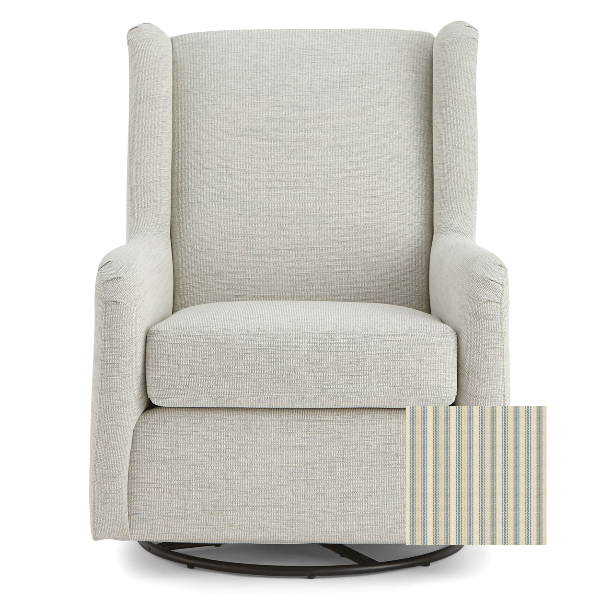 Brianna Swivel Glider Chair - Tots to Teens Furniture