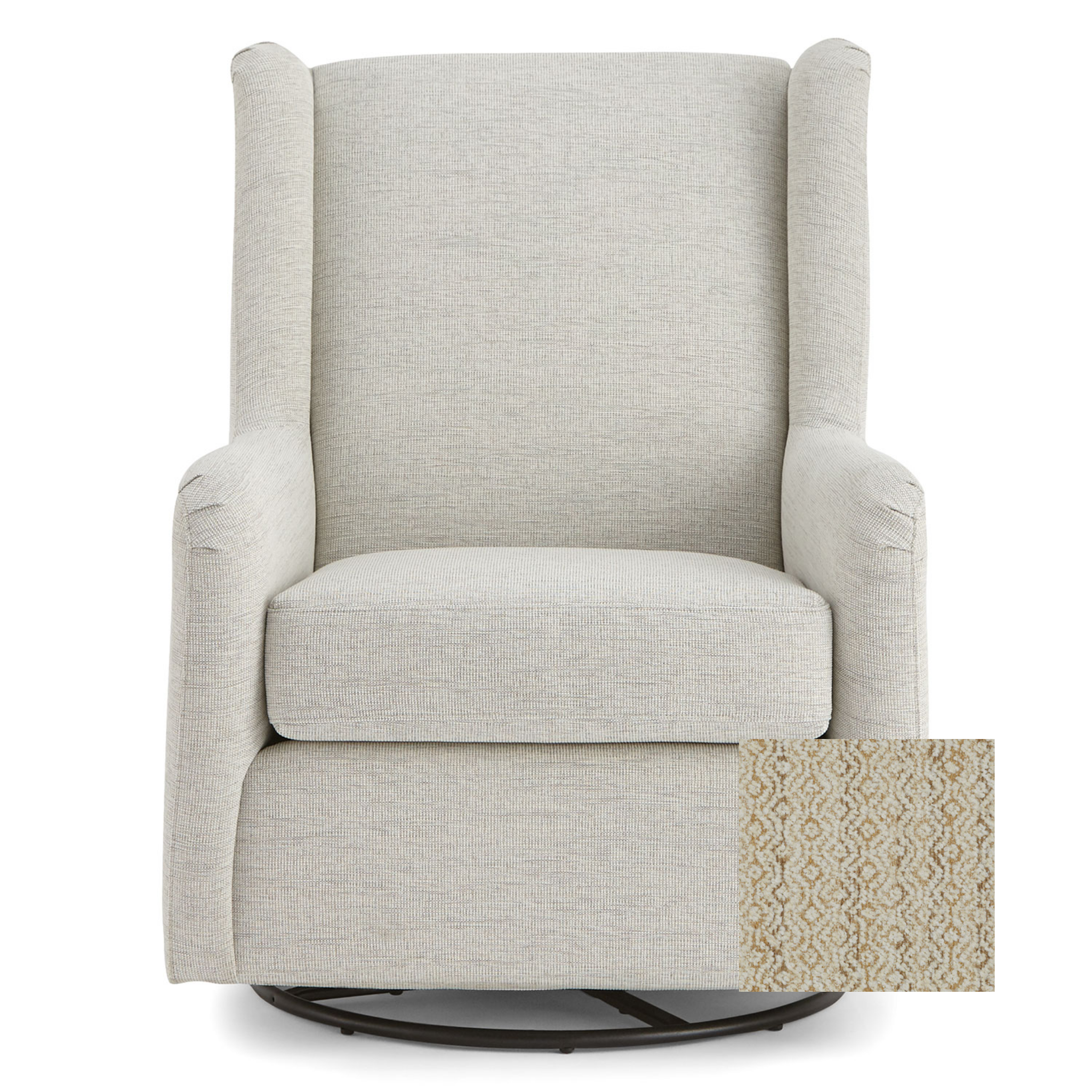 Brianna Swivel Glider Chair - Tots to Teens Furniture