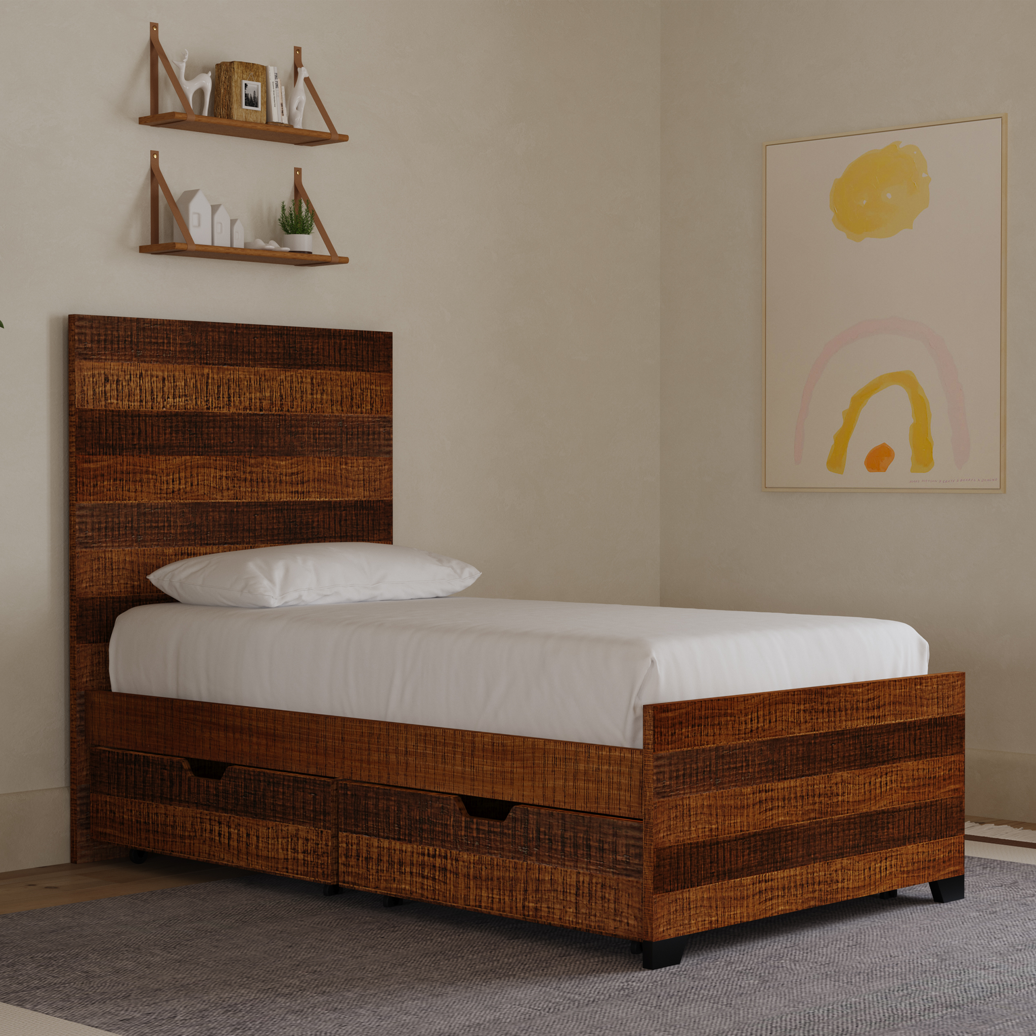 Urban Rustic Under Bed Storage Drawer (2) - Tots to Teens Furniture