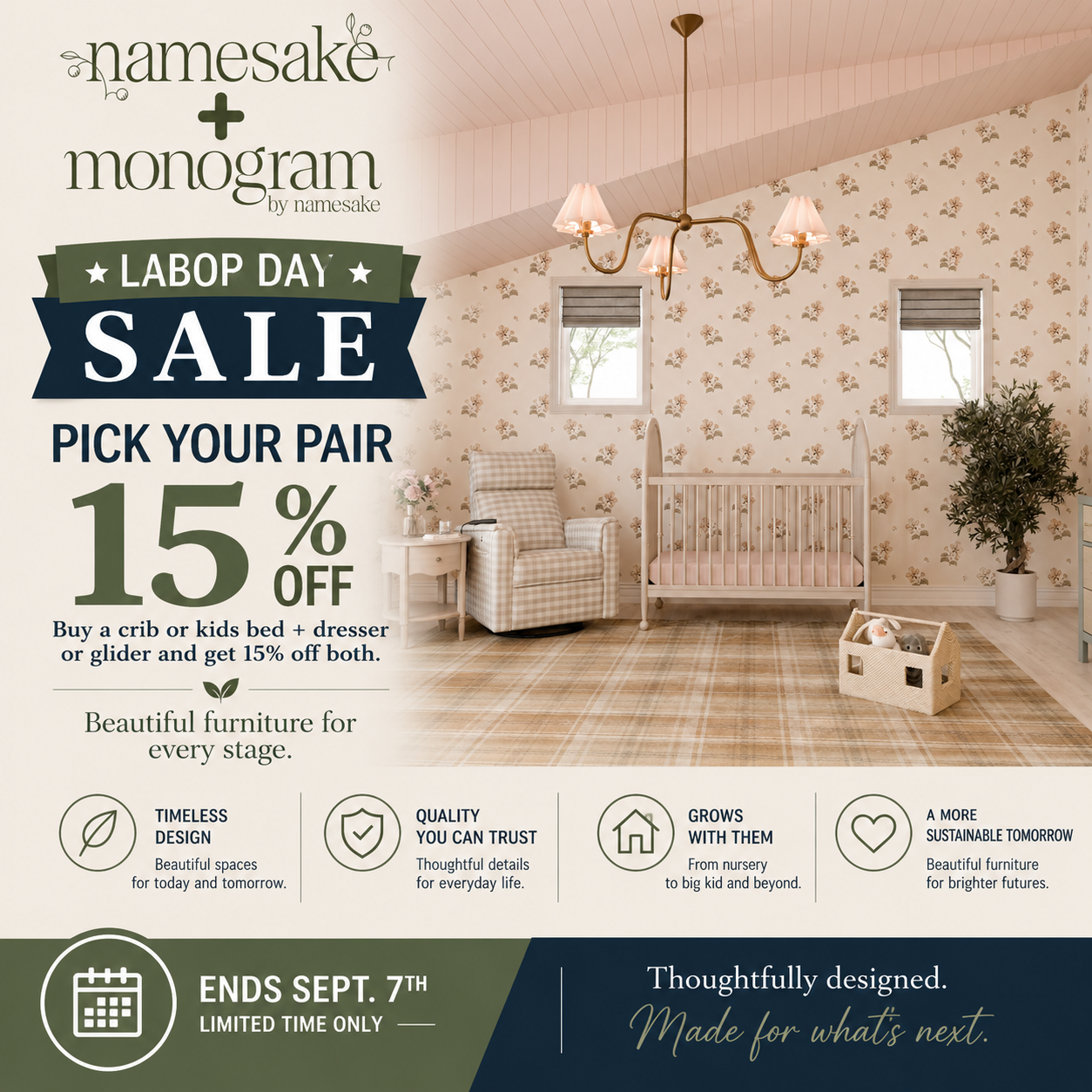 namesake+monogram labor day sale get 15% off