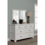 Highlands White 7 Drawer Dresser with Mirror