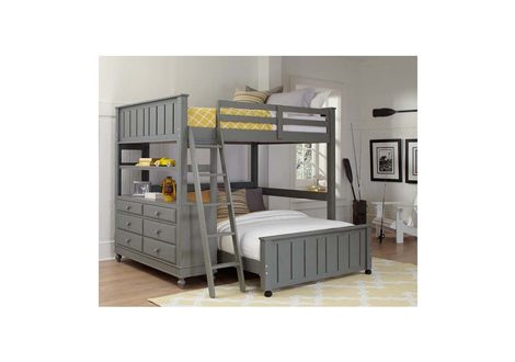 Lake House Full Loft Bed with Full Lower Bed
