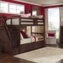 Schoolhouse Bunkbed w Storage Stairs w Trundle Chocolate Roomshot 2