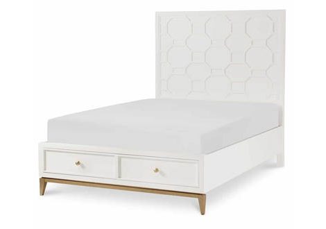 Chelsea Full Panel Bed with Storage Footboard