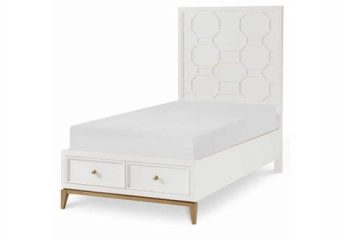 chelsea panel bed with storage footboard twin