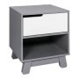 Hudson Night Stand in Grey and White