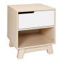 Hudson Night Stand in Washed White and Natural