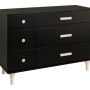Lolly 6 Drawer Dresser in Black and Washed Natural Angle