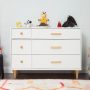 Lolly 6 Drawer Dresser in White and Natural Room View