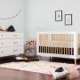 Lolly 6 Drawer Dresser in White and Natural Room View Wide